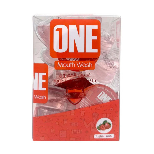 One Advanced Mouthwash Capsules Strawberry Flavor 20 Capsules 15 ml