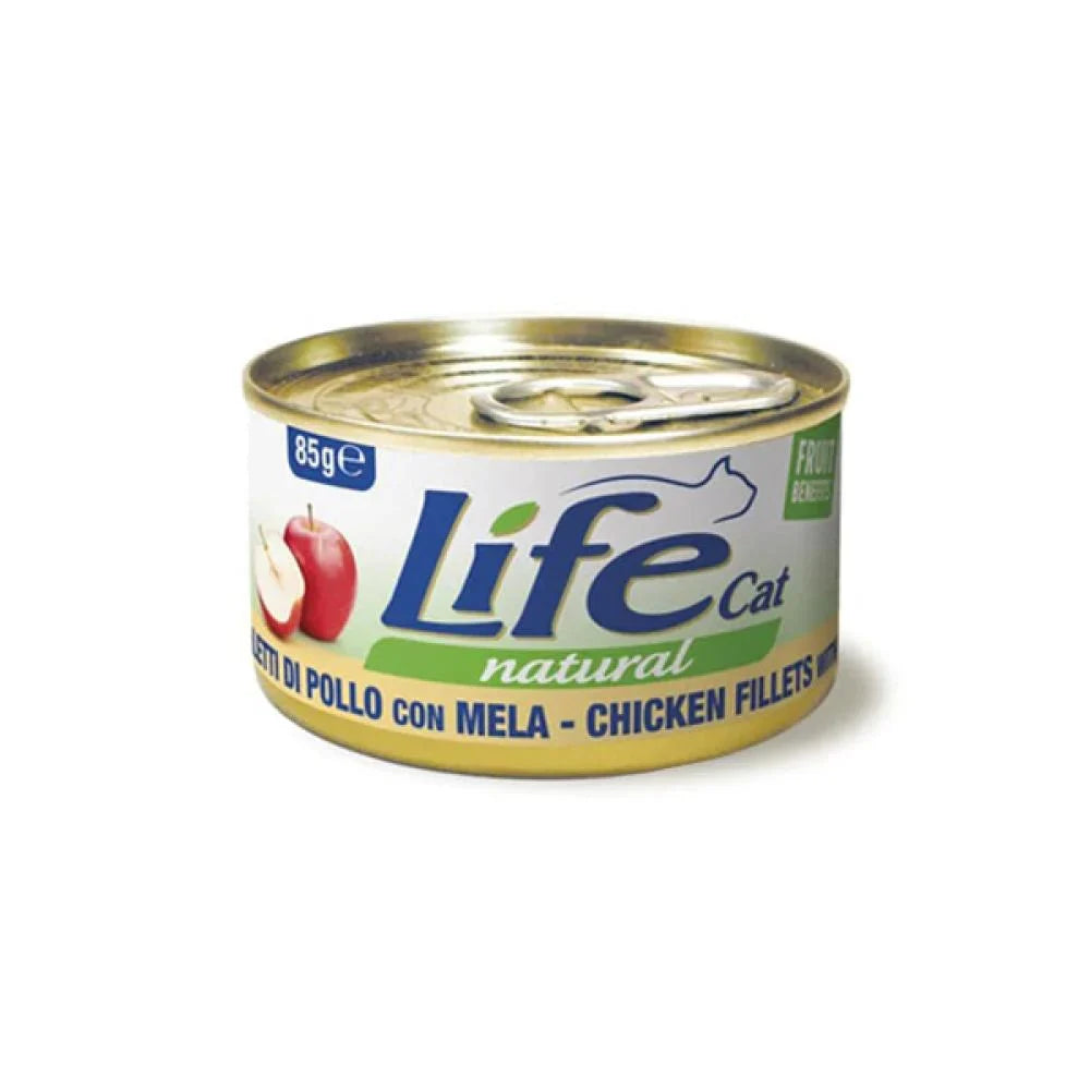 لايف كات طعام رطب للقطط بنكهة الدجاج مع التفاح 85غ |  صيدلية.كوم.