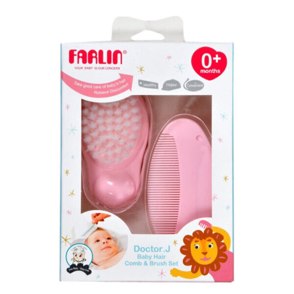 مجموعة أطفال فرشاة ومشط شعر من فارلين +0 شهر