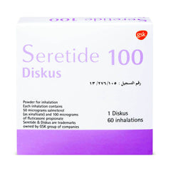 Seretide 50/100 µg salmeterol‑fluticasone Diskus powder inhaler × 60 doses