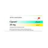 Cipram Antidepressant 28 Tablets - 20 Mg