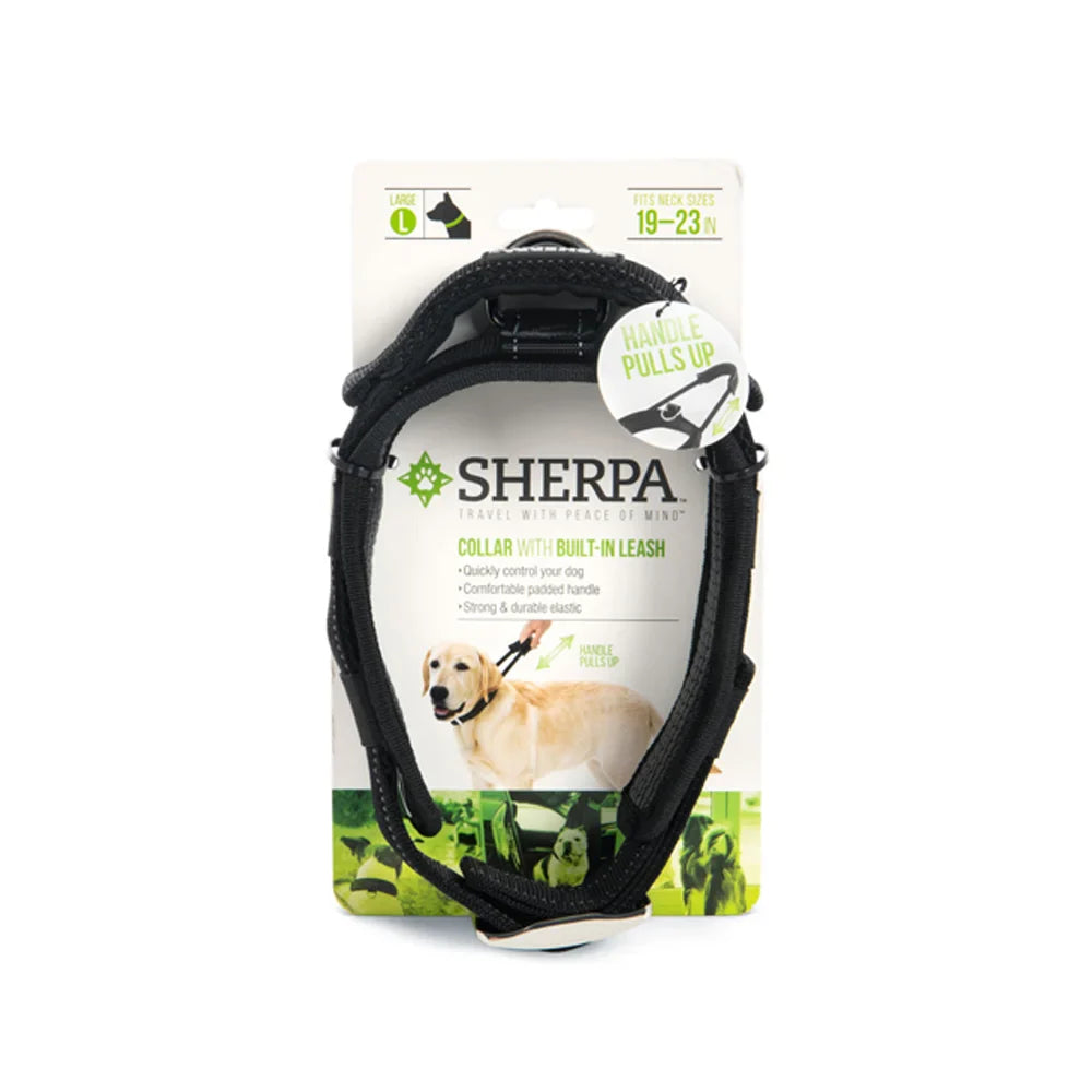 شيربا طوق مع ليش اسود كبير للكلاب | صيدلية.كوم.