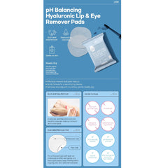 Prreti Balancing Hyaluronic Lip & Eye Remover Pads 15 Pads