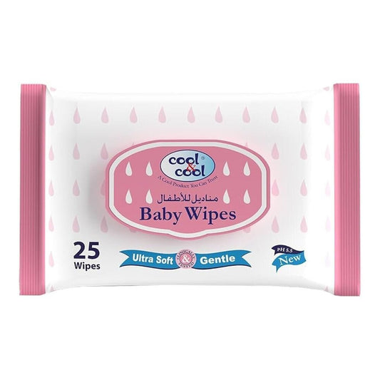 مناديل أطفال كول اند كول 25 عبوة سفر ناعمة ولطيفة |  صيدلية.كوم.