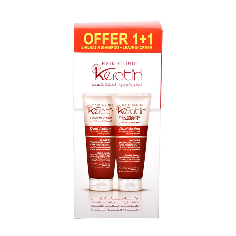 مجموعة ليف ان كريم هير كلينك كيراتين 200 مل + شامبو هير كلينك كيراتين 230 مل من ايفا كوزمتكس |  صيدلية.كوم.