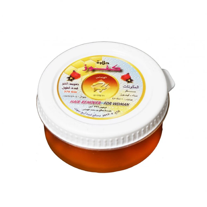حلاوة لإزالة الشعر أحمر جديد من كنوز 370 جم |  صيدلية.كوم.