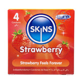 Skins Strawberry Flavored Condom 4 Pieces