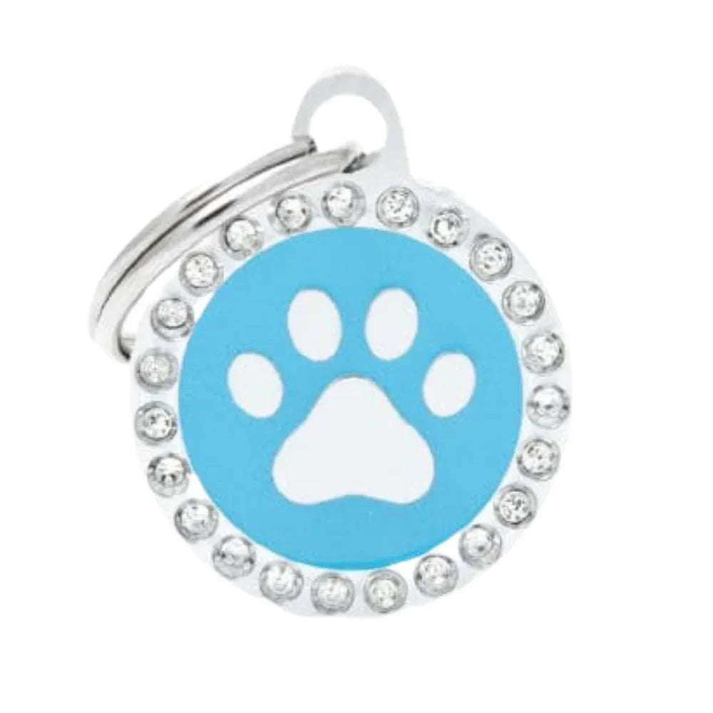 ماي فاميلي قلادة لماع مخلب دائري صغير باللون الأزرق الفاتح |  صيدلية.كوم.