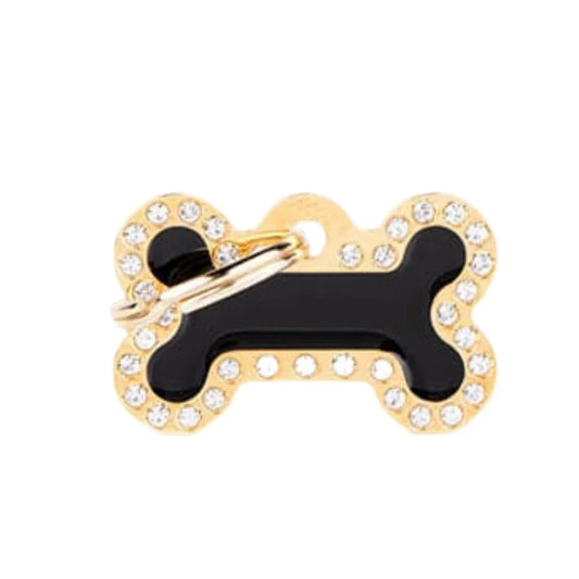 ماي فاميلي قلادة عظم أسود لامع صغير اطار ذهبي |  صيدلية.كوم.