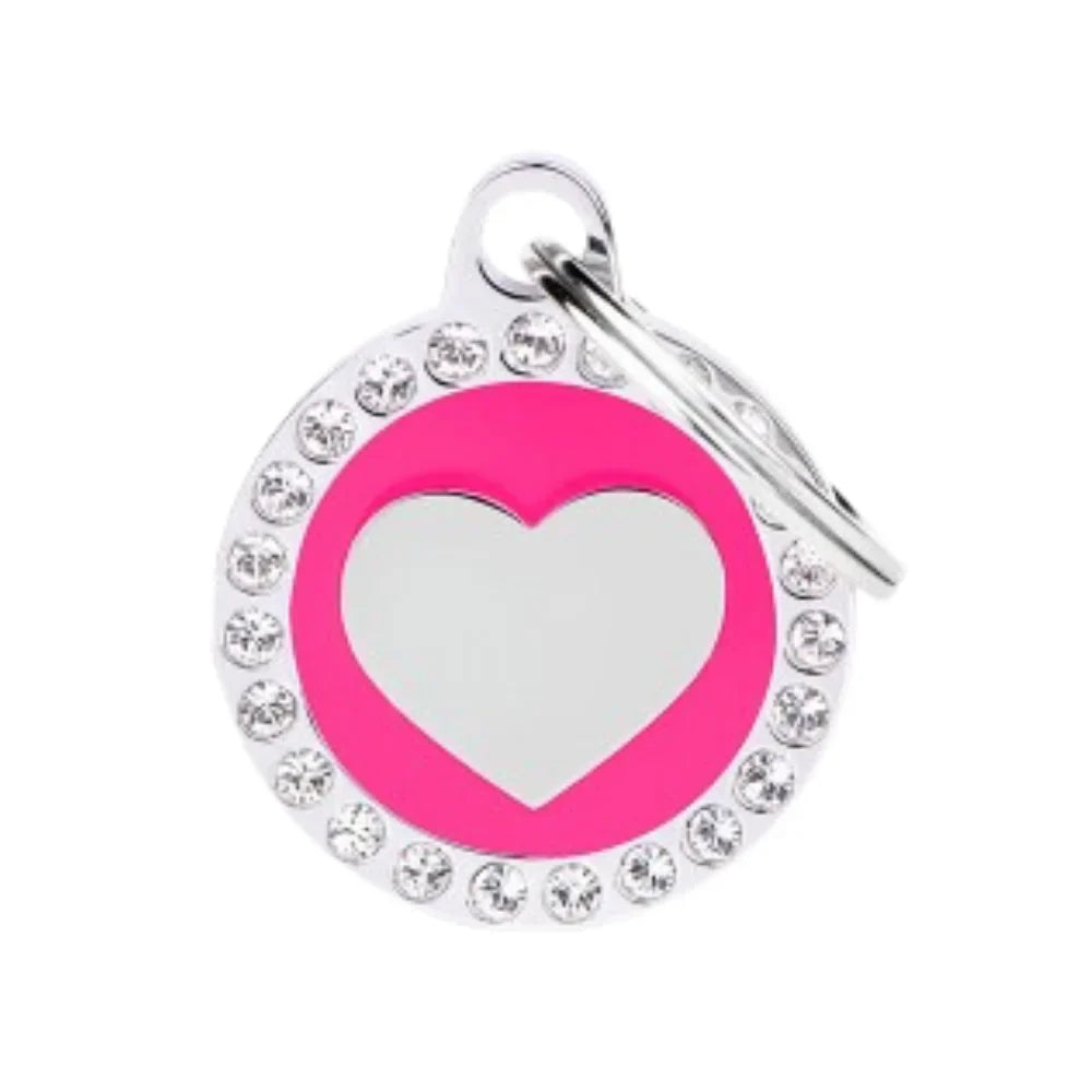 ماي فاميلي قلادة فوشيا صغير على شكل قلب لماع |  صيدلية.كوم.