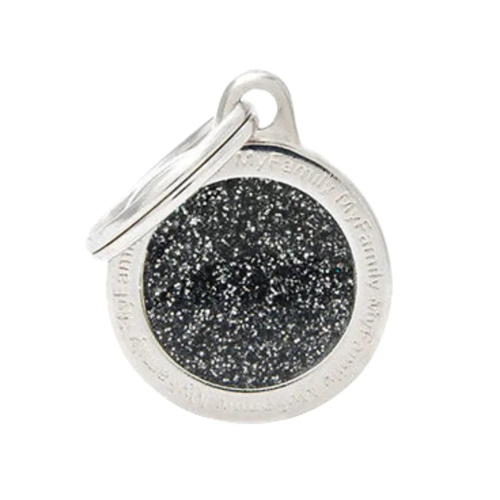 ماي فاميلي قلادة دائرة صغيرة سوداء لامعة | صيدلية.كوم.