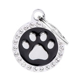 ماي فاميلي قلادة لماع أسود دائري شكل قدم صغير |  صيدلية.كوم.