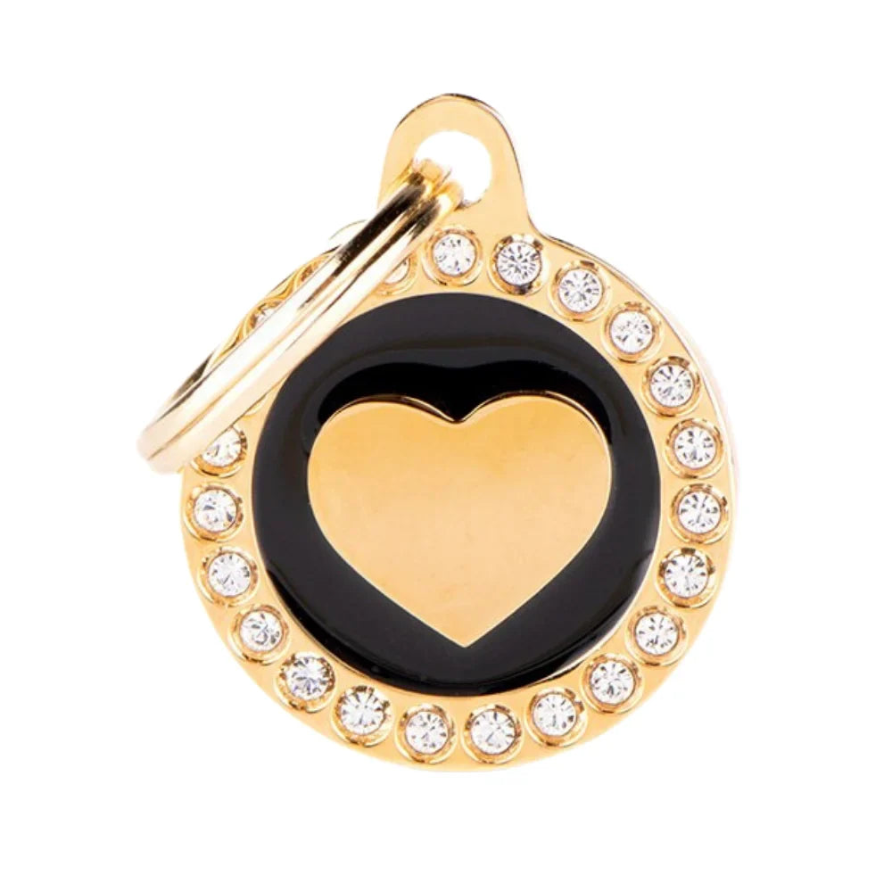 ماي فاميلي قلادة قلب أسود صغير لماع |  صيدلية.كوم.