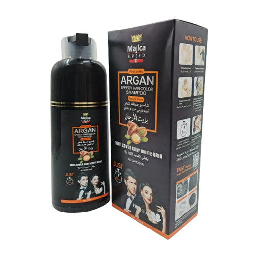 ماجيكا شامبو ارجان صبغة للشعر لون اسود 420 مل |  صيدلية.كوم.
