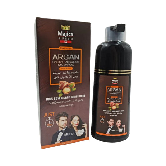 ماجيكا شامبو ارجان صبغة للشعر لون بني طبيعي 420 مل |  صيدلية.كوم.