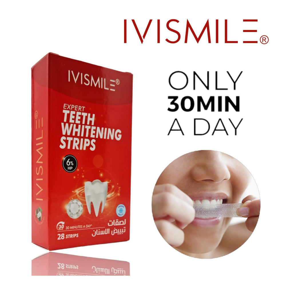 شرائط تبييض الأسنان 6% من ايفي سمايل 28 شريط |  صيدلية.كوم.