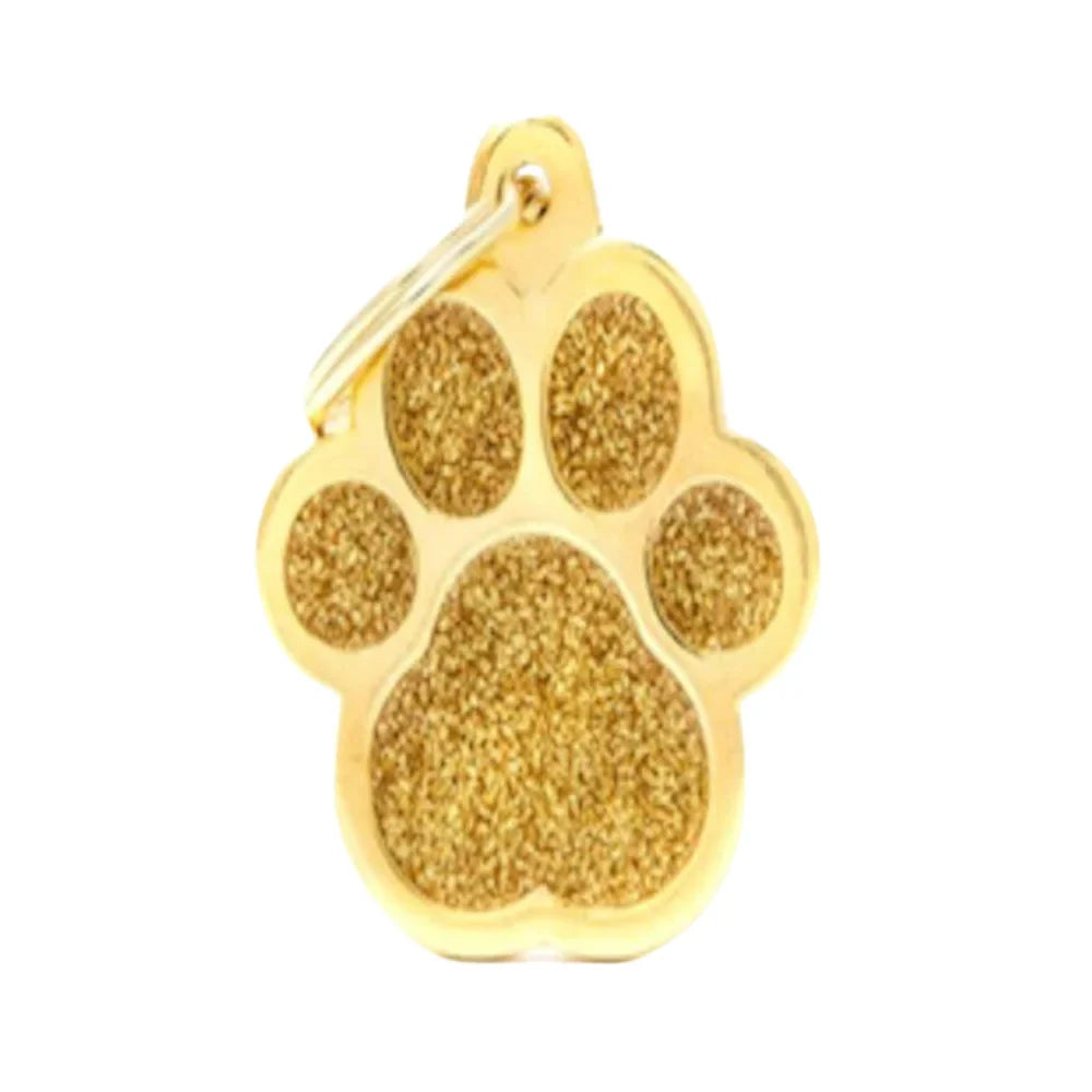 ماي فاميلي قلادة دائرية لون ذهبي لامع شكل كف قطة لون اسود حجم كبير |  صيدلية.كوم.