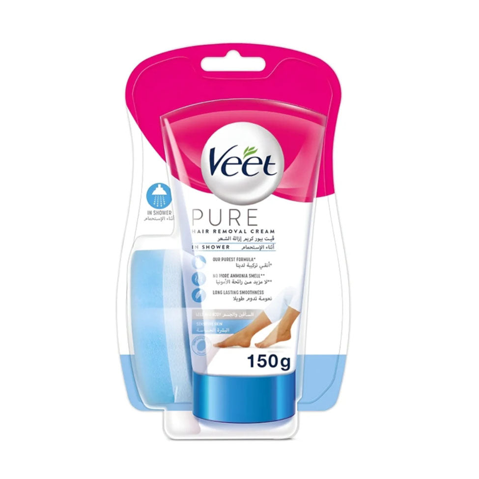 فيت كريم مزيل شعر ان شاور للبشرة الحساسة 150 مل | صيدلية.كوم.