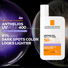 واقي شمس أنثيليوس يو في ميون 400 مضاد للبقع بعامل حماية +SPF 50 حجم 50 مل من لاروش بوزيه