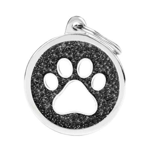 ماي فاميلي قلادة دائرة لامعة سوداء كبيرة مخلب أبيض |  صيدلية.كوم.