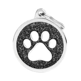 ماي فاميلي قلادة دائرة لامعة سوداء كبيرة مخلب أبيض | صيدلية.كوم.