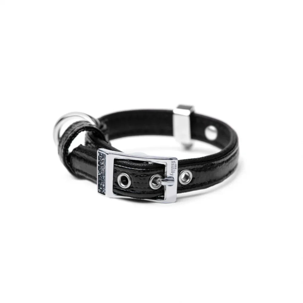 ماي فاميلي سانت تروبيز طوق جلد اسود 35×1.6سم صغير |  صيدلية.كوم.