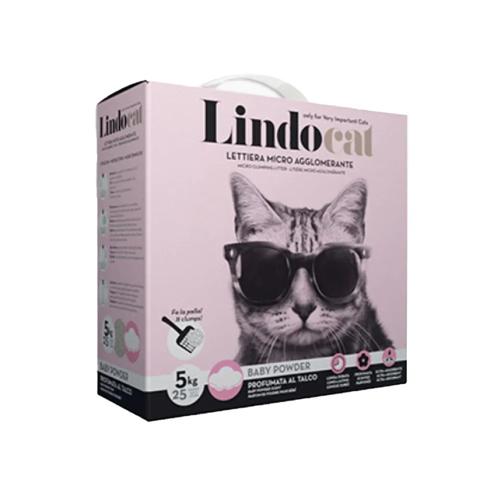 ليندو كات بودرة الأطفال رمل مهد للقطط 5 لتر كرتون | صيدلية.كوم.