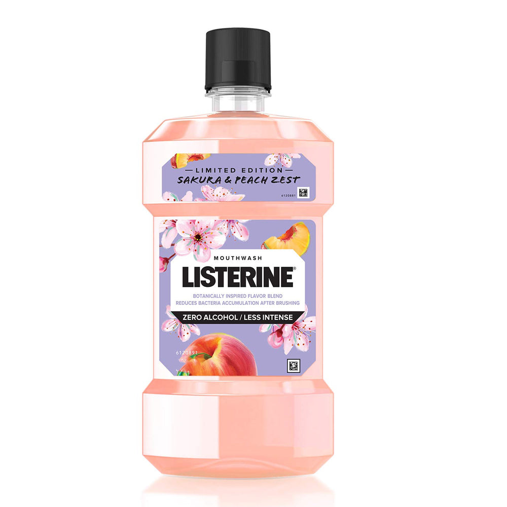 غسول الفم المطهر بالساكورا والخوخ 250 مل من ليسترين | صيدلية.كوم.