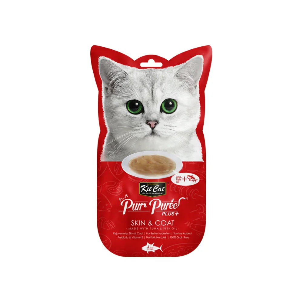 كت كات مكافآت تونا وزيت السمك المهروس لتجديد الفراء والجلد  4*15 جم |  صيدلية.كوم.