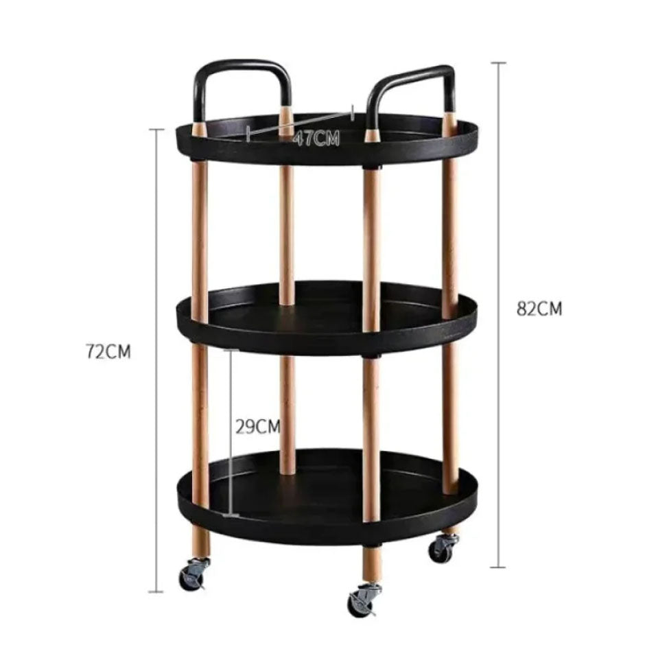 عربية مشاغل دائرية 3 ادوار لون اسود مع ذهبي | صيدلية.كوم.