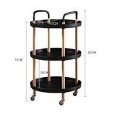 عربية مشاغل دائرية 3 ادوار لون اسود مع ذهبي | صيدلية.كوم.