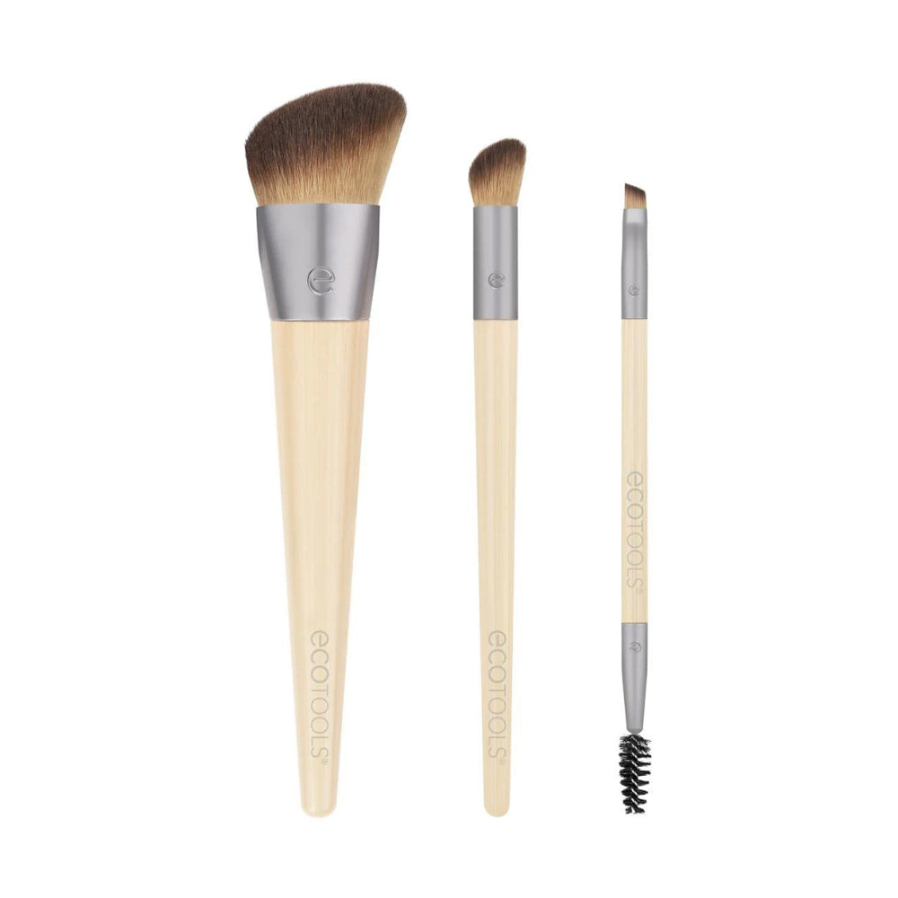 فرش مكياج 3 قطع لاخفاء العيوب و التعزيز والنحت الثلاثية من ايكو تولز | صيدلية.كوم.