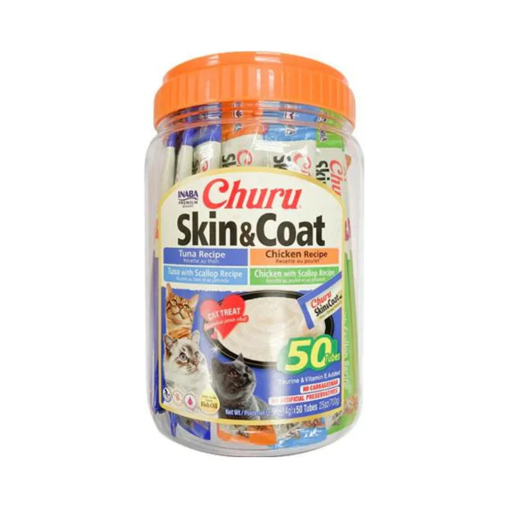 اينابا تشورو متنوع تونا + متنوع دجاج للفرو والجلد 50×14غ | صيدلية.كوم.