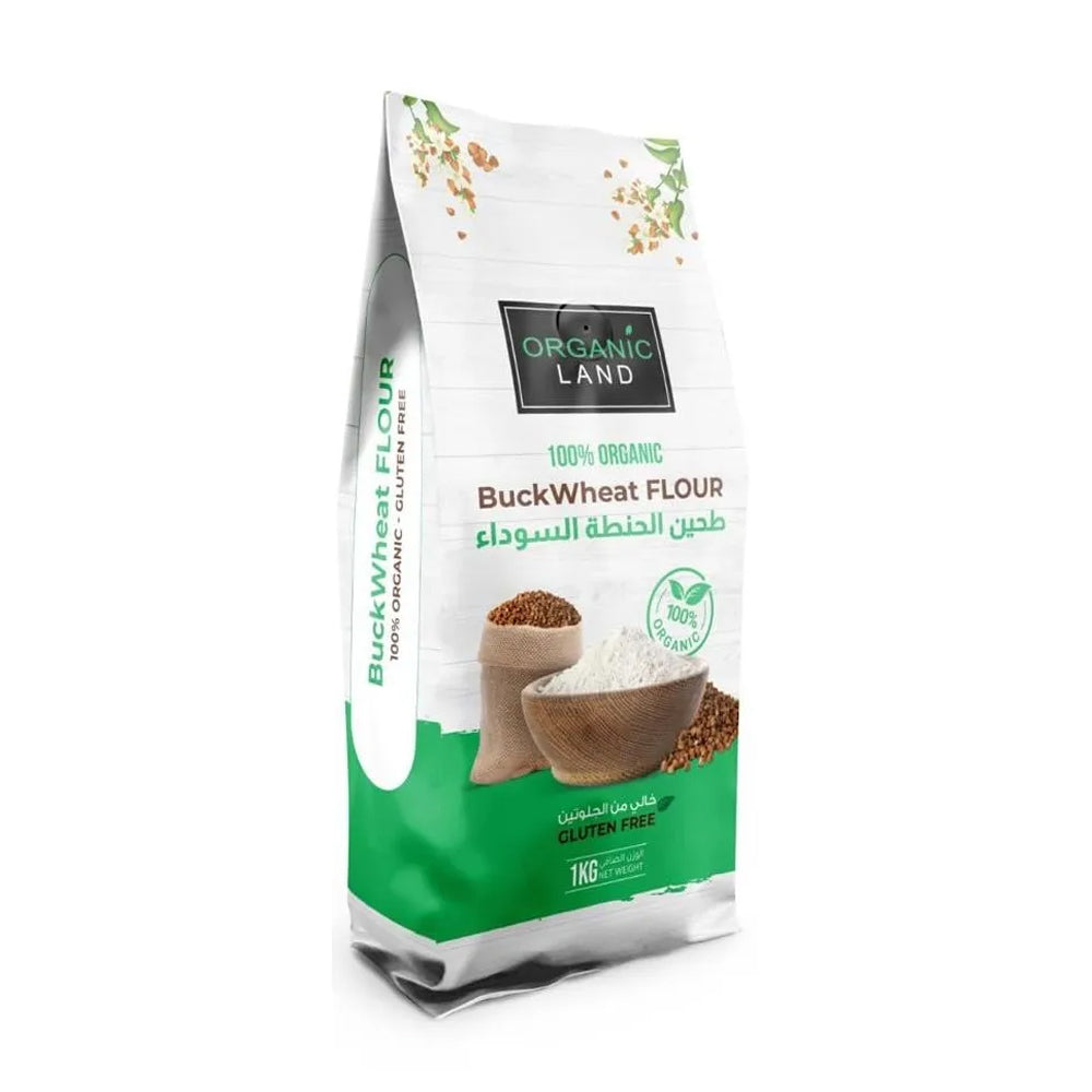طحين الحنطة السوداء العضوي من أورجانيك لاند 1 كجم |  صيدلية.كوم.