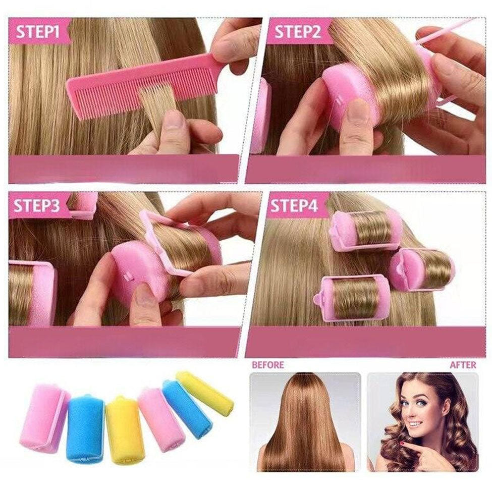 ساشا لفافات شعر اسفنجية متوسطة الحجم 14 قطعة | صيدلية.كوم.