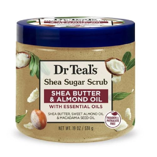 Dr.Teal's Body Scrub With Sugar, Shea Butter, And Almond Oil 538 Gm