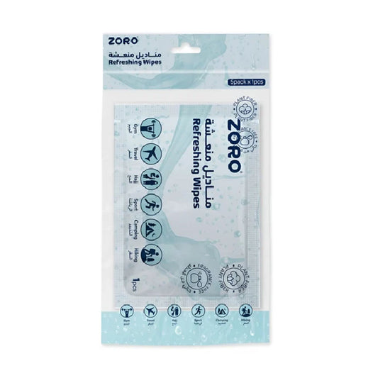 ZORO Cooling Unscented Wet Wipes 1 x 5 Wipes