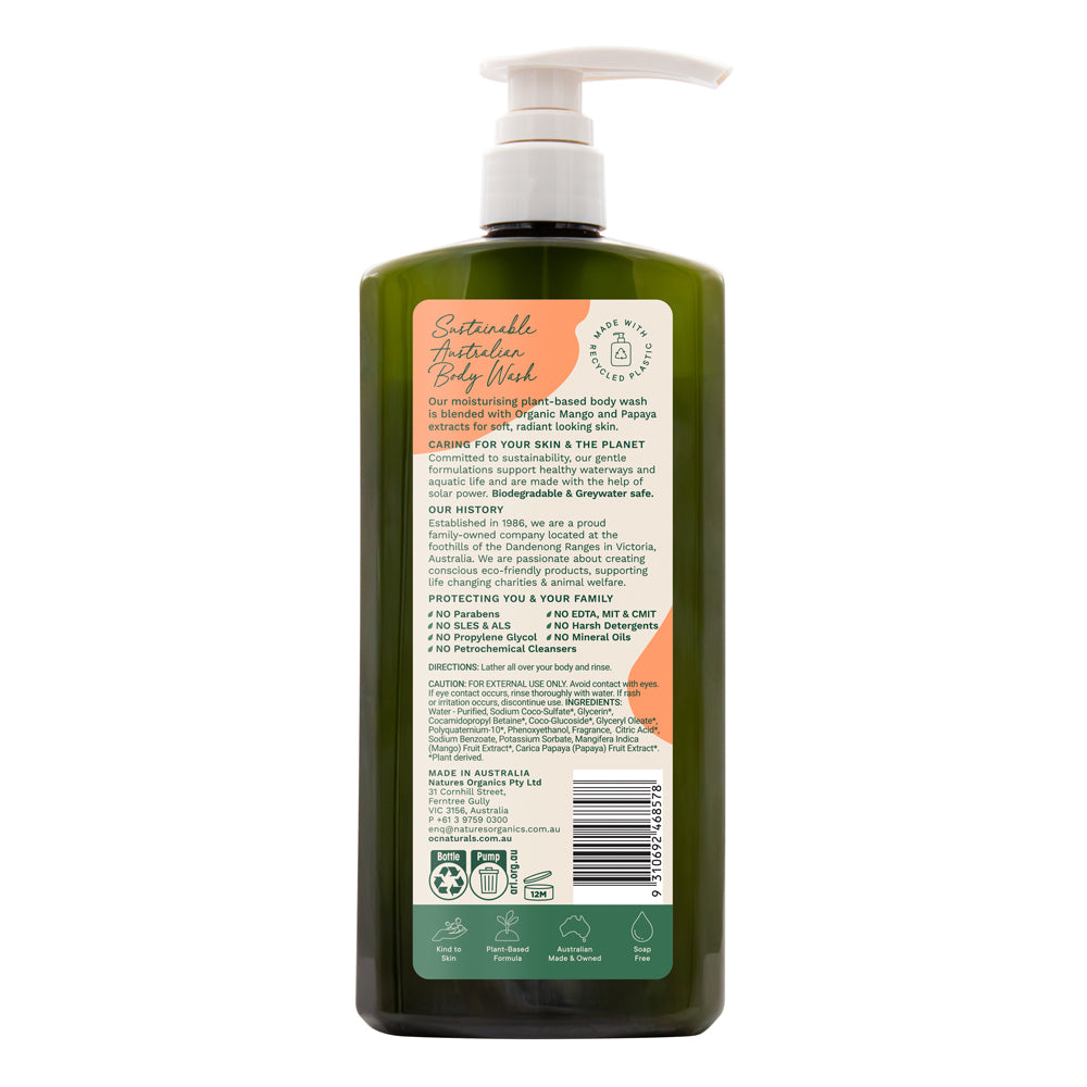 غسول الجسم المرطب بالمانجو والبابايا 725 مل من او سي ناتشورالز |  صيدلية.كوم.