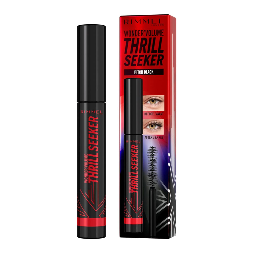 ماسكارا فوليوم ثريل سيكر أسود قاتم 004 من ريميل لندن | صيدلية.كوم.