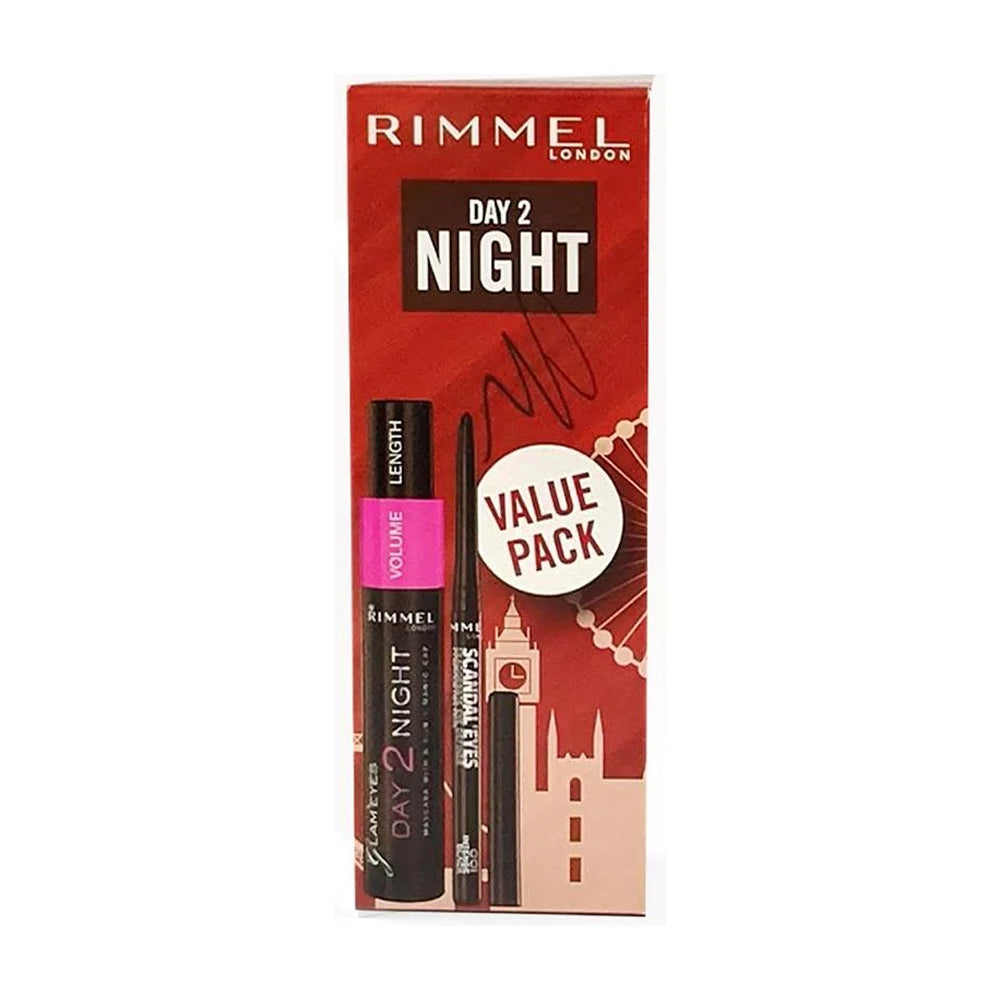 مجموعة داي تو نايت ماسكارا ومحدد العيون سكاندل آيز من ريميل لندن | صيدلية.كوم.