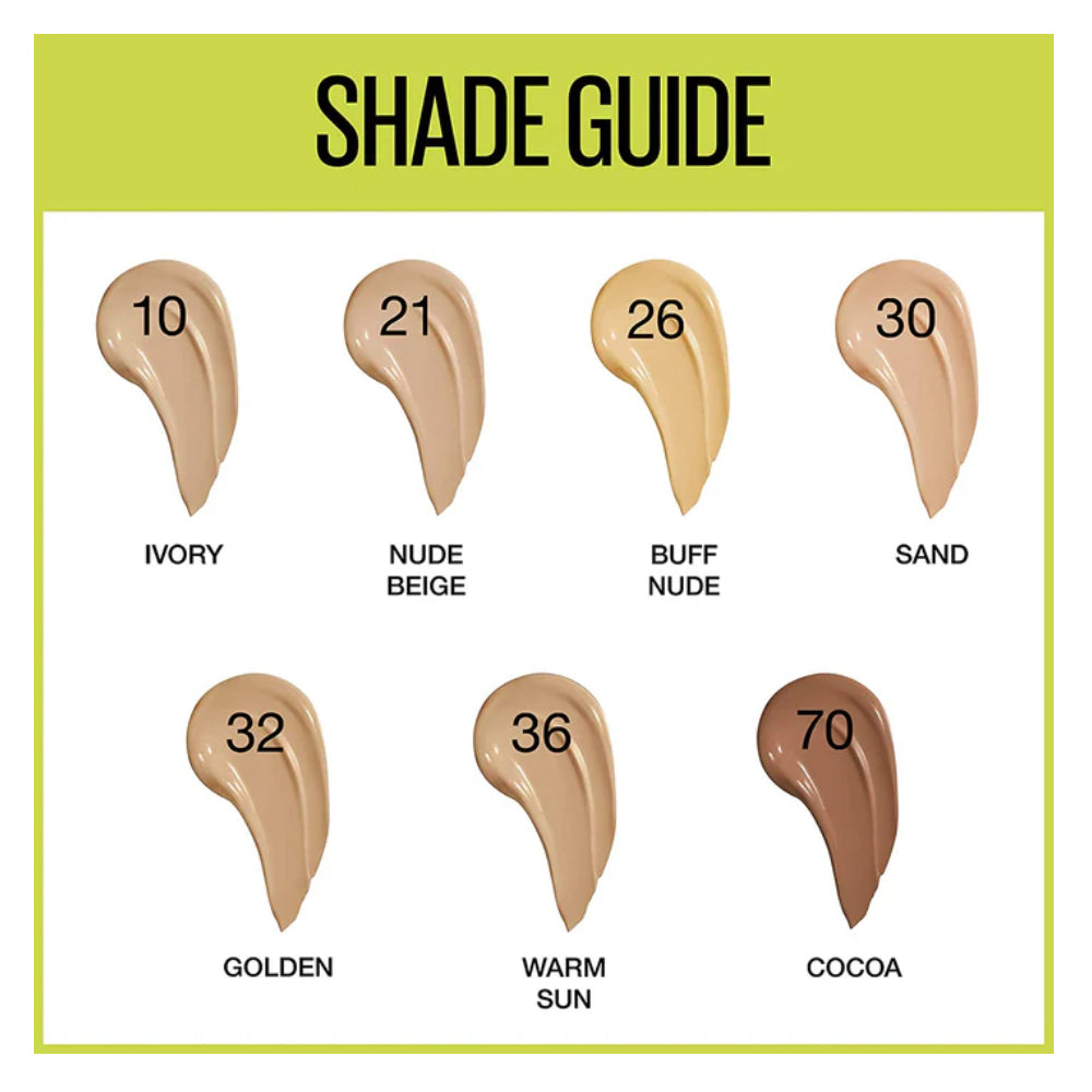 ميبلين فاونديشن كريم أساس سائل سوبرستاي أكتيف وير | صيدلية.كوم.