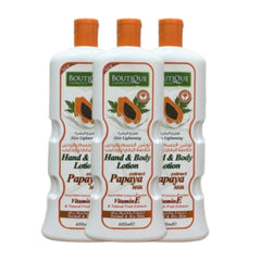عرض بوتيك لوشن لتبييض اليد والجسم بخلاصة البابايا 500 مل ×3 | صيدلية.كوم.