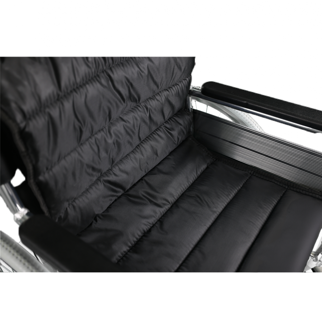 كرسي متحرك الومنيوم 51 سم مبطن | صيدلية.كوم.