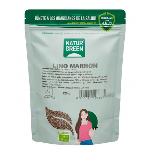 بذور كتان بني عضويه 225 جم من ناتشر جرين |  صيدلية.كوم.