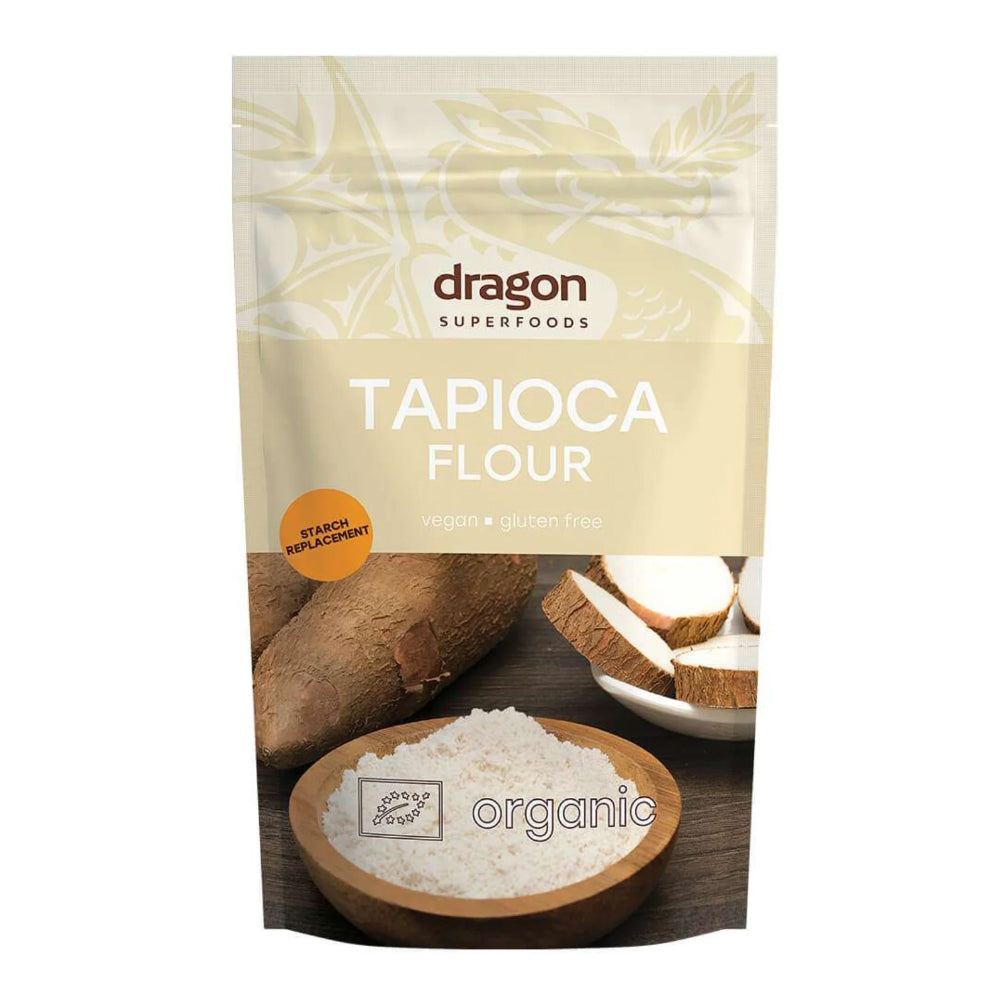دقيق تابيوكا عضوي بوزن 200 جم من دراجون |  صيدلية.كوم.