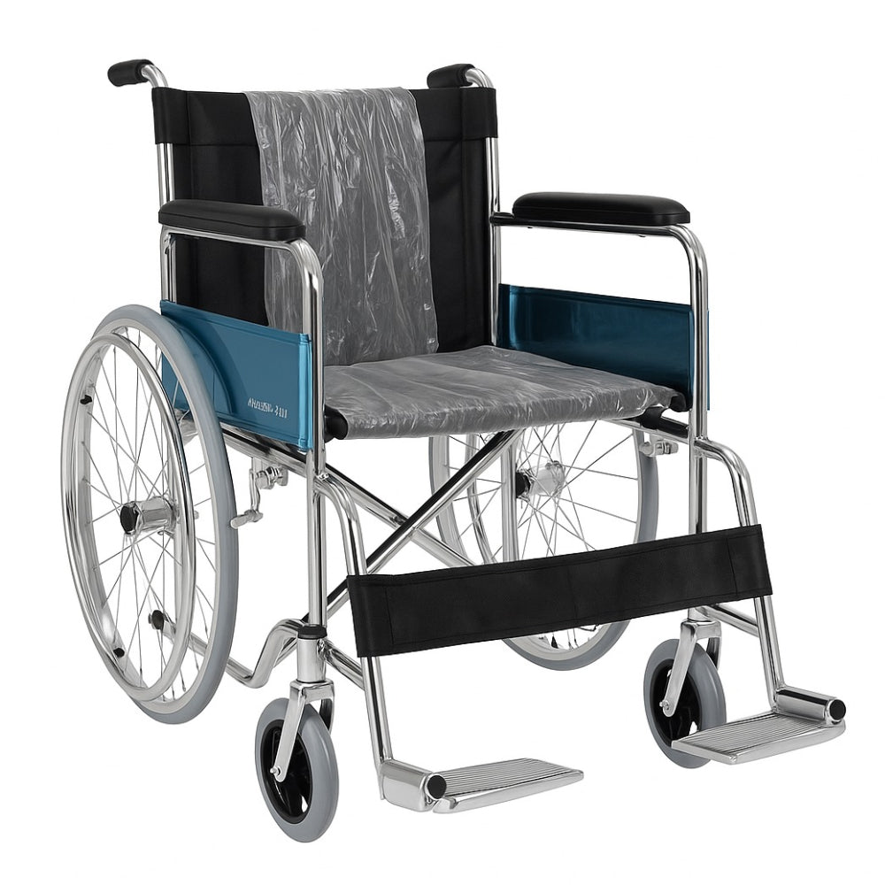 كرسي متحرك الومنيوم 51 سم غير مبطن | صيدلية.كوم.