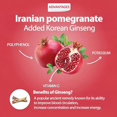 Jung Kwan Jang Pomegranate Drink with Korean Red Ginseng 10 ml × 30 Sachets