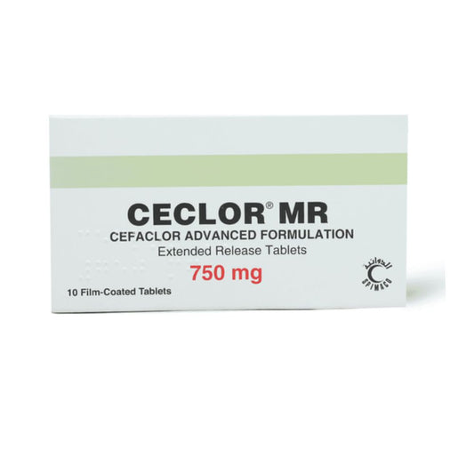 Ceclor 750 mg Antibiotic Extended-Release Tablets 10 Tablets