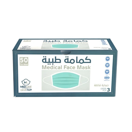 ميديكل لاين كمامات طبي ازرق 50 قطعة