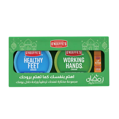 Okeeffes Care Set (Lip Balm + Healthy Feet Cream + Working Hands Cream)